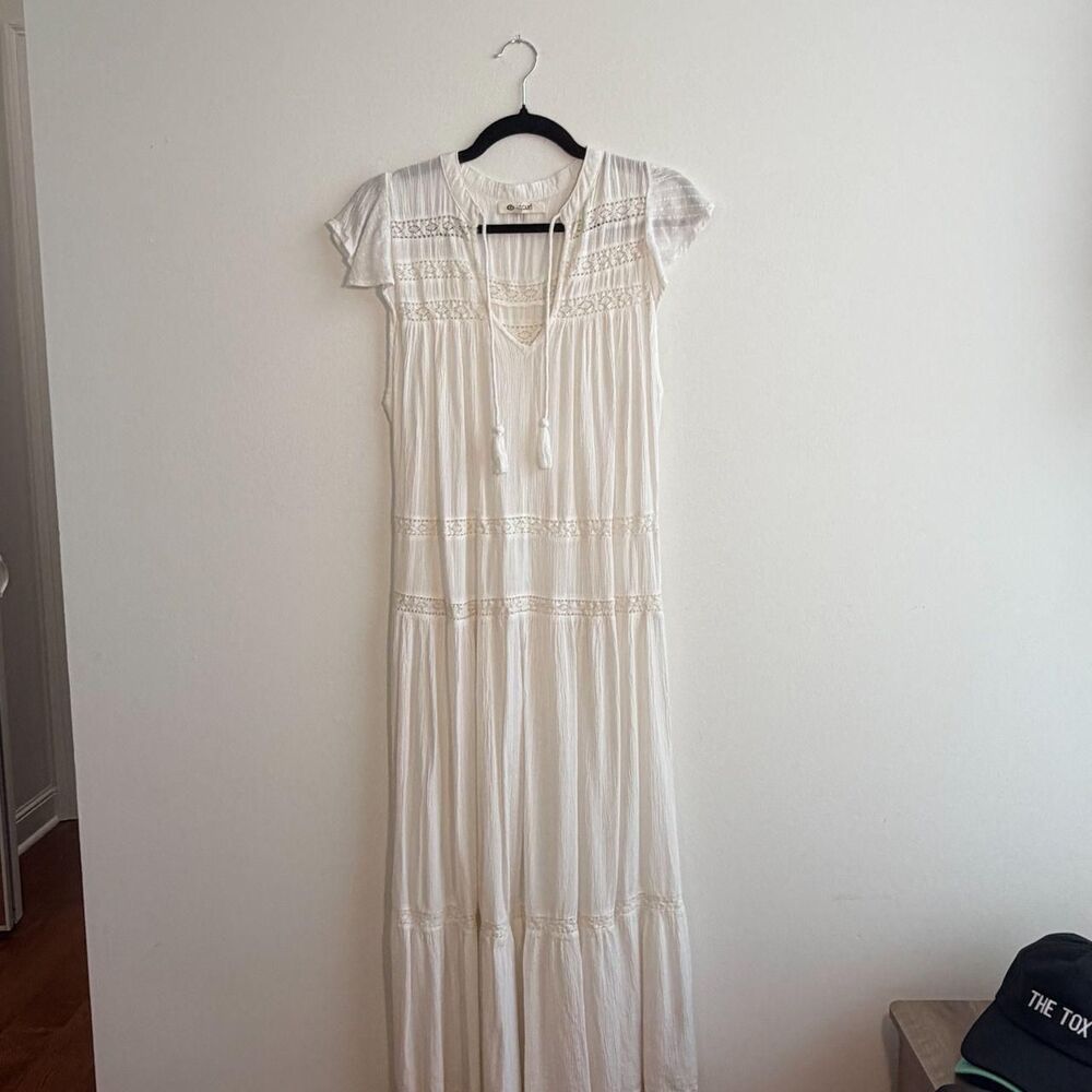Rip-curl Women's Cream and White Dress